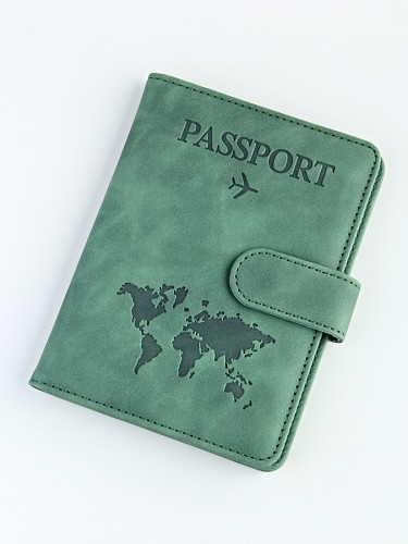 YO Обложка на паспорт c кнопкой "Travel 101" (эко-кожа) 