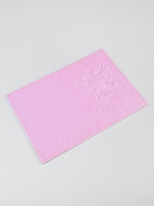 Обложка на паспорт гладкая (герб бол./эко-кожа)