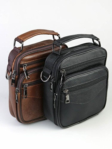 Сумка мужская "108" (мал./нат. кожа) 