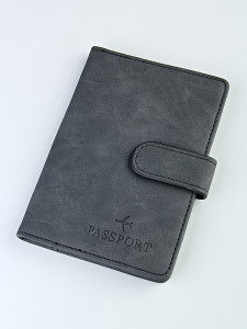 YG Обложка на паспорт с кнопкой "TRAVEL 1996"